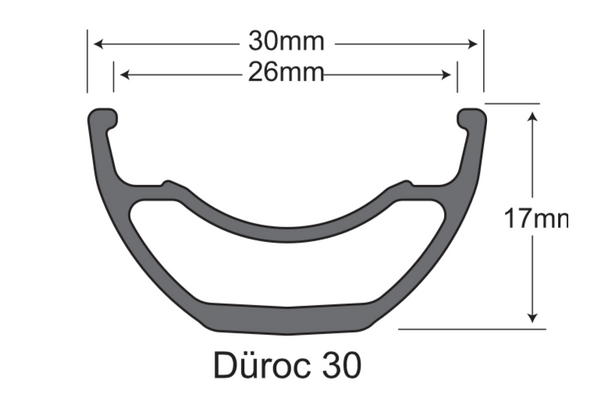 Düroc 30 Rim - Düroc 30 27.5" Rim, 28-Hole, Black/Stealth