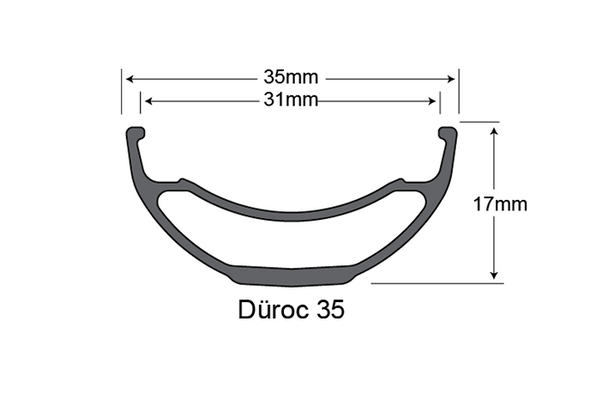 Düroc 35 Rim - Duroc 35 27.5" Rim, 28-Hole, Black/Stealth