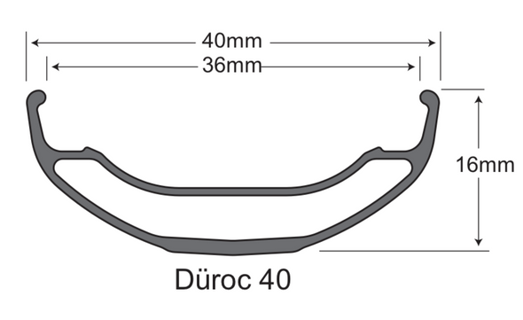 Düroc 40 Rim - Duroc 40 27.5" Rim, 28-Hole, Black/Stealth